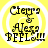 Yellow circular background with white concentric rings, black text reading "Ciegra & Alexa BEFL!!!" in stylized fonts.