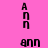 A static image with a bright pink background and black text displaying 'A n n' in multiple arrangements, with some text partially obscured by bright yellow rectangular overlays.