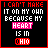 A 3x2 contact sheet of six animated frames showing pixelated text with color variations on a black background, each frame displaying the phrase "I CAN'T MAKE IT ON MY OWN BECAUSE MY HEART IS IN OHIO" in different red and white color schemes.