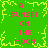 Green background with yellow pixelated border, pink text reading "A SUNSET ON THE MOON" repeated in four identical sections.
