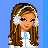A 3x3 contact sheet of an animated AIM buddy icon featuring a cartoon girl, winter clothing, snowflakes, and the text "let it snow" on blue backgrounds with gray transparency areas.