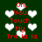 Red text on dark green background with white heart shapes, displaying 'Oh, You Touch My Tra la la' in pixelated font.