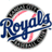 Kansas City Royals logo with baseball stitching on white background, next to green text reading Original Icons .com.