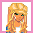 A 5x5 contact sheet of pixel art frames showing a blonde cartoon character and text phrases about friendship, with some frames displaying only partial elements like the character's dress or repeated text lines.