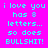 A static image with bright pink background and cyan text displaying 'i love you has 8 letters... so does BULLSHIT!' in pixelated font.