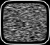 Two adjacent rounded square display static, grainy black-and-white pixelated patterns with no discernible subjects or text