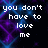 Pixelated text on a dark background with blue and purple geometric patterns, transitioning from 'love' to 'like' in the upper section.