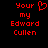 Red pixelated text on black background with a heart symbol replacing the 'o' in 'Your' on the left side.