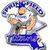 Pixelated character in blue and white uniform holding baseball bat, standing next to text reading SPFLD TITANS BASEBALL on solid blue background.