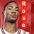 A person in a white and red striped shirt against a red background with vertical red text reading "Rose" on the left side.