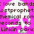 Pixelated pink background with repeated dark brown text and white skull outlines, showing partial animation of skull elements shifting position.