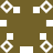 Brown background with white diamond-shaped and square-shaped pixelated icons arranged in a grid pattern.