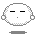 Pixelated white circular character with closed eyes and small ears, showing multiple expressions including neutral, sleeping (Zs), blushing pink mouth, and a flower on its head.