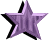 Four purple star icons with black outlines arranged in a on gray background, each showing slight variations in shading and orientation