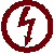 Red circular and oval icons with lightning bolt symbols, some showing vertical motion indicators between frames.