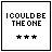 A 3x3 contact sheet of nine animated frames showing a pixel art animation with the text "ICOULD BE THE ONE" and changing star colors.