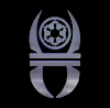 Silver metallic icon with star emblem rotates through multiple orientations against black background.