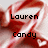 Red and white striped candy cane background with pixelated text reading "Lauren Candy" in top-left, "and Ian Cane" in top-right, and "4 ever Love" in bottom-left.