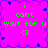 A static pixel art image with a bright pink background, green text reading "i cant wait for u", and blue star-like shapes scattered across the frame.