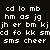 Static image with white pixelated text on black background, displaying multiple two-letter combinations and the words 'sms' and 'cheer'.