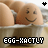 identical cartoon egg characters with smiling faces in a carton, each labeled 'EGG-XACTLY' below