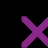 Purple X symbols and text elements on a black background with partial gray area.