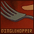 A static pixel art icon shows a fork on a red background with the text 'DINGLEHOPPER' below it.