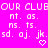 Pixelated text on bright pink background with two heart symbols at bottom right, displaying repeated letter combinations and punctuation marks.