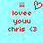 Red pixelated text and symbols on light blue background with a heart-shaped icon above the text.