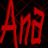 Static 48x48 pixel buddy icon featuring bold red stylized text on a dark background with visible dithering and pixelation effects.