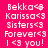 Pixelated text on a bright pink background with repeated phrases and heart symbols, showing slight variations between two views.
