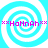 Four identical cyan and white spiral patterns arranged in a , each with pink text reading "***HaKnAh***" centered horizontally