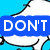 A cartoon dog with a blue background and blue text boxes displaying 'DON'T MESS WITH THE SNOOP' in white capital letters.