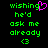 Green pixelated text on black background with a pink heart symbol replacing the 'g' in 'wishing', and a green '<3' emoticon below.