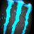 Animated blue lightning bolts on a dark background with scattered light blue dots.