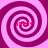 Four identical spiral patterns arranged in a on a pink background, each containing red text reading 'ixelf' at the center