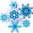 Blue snowflake patterns with blue text 'i love you christina' and a heart symbol on white background.