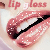 Animated contact sheet of six frames showing a close-up of lips with lip gloss, each frame displaying subtle variations in the glossy texture and mouth position.