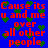 Blue background with red text reading "Cause its u and me over all other people" and scattered green heart shapes.