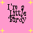 Pink background with yellow stars and black text reading "I'm a Little Bird" in pixelated font.
