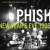 Static pixelated icon featuring a bright white Apple logo, large bold text reading "PHISH," and yellow horizontal bars with partially visible text against a dark background with gray smoke-like effects.