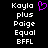 Pixelated text and a purple heart symbol on black background, with identical left and right sections.