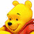 Yellow bear in red shirt, blue donkey with purple inner ears, and group scene of characters on colorful background.