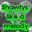 six distinct pixelated text-based images with varying backgrounds and color schemes, each displaying a phrase or song lyric