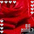 Red pixelated background with white star-like symbols bordering the top, right, and left edges; text 'BE MINE?' in blocky white letters at bottom-right.