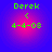 Green pixelated text 'Derek' above '<' symbol and '4-4-08' on pink-to-blue gradient background with four identical