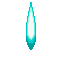 Pixel art sequence showing a character's transformation from a blue armored form to a green armored form with multiple intermediate states and water-like effects.