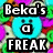 Pixelated graphic with bold text 'Beko's FREAK' over a cyan circular shape and multicolored background.