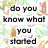 A static image with a colorful, pixelated background featuring scattered musical notes and abstract shapes. Black text reads "do you know what you started on the dancefloor acting naughty" while pink text displays "your hands around my waist."