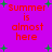 Purple background with red text reading 'summer is almost here' and green plus signs scattered throughout.